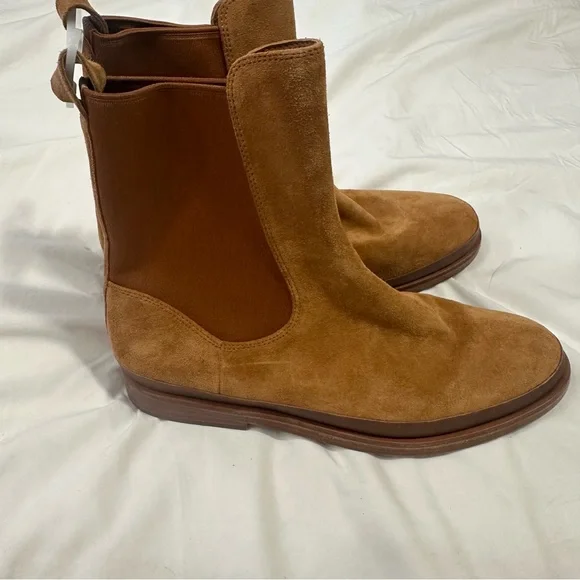 NEW Vince Cecyl Suede Boot Tan size 8 reg $450 - Picture 6 of 11